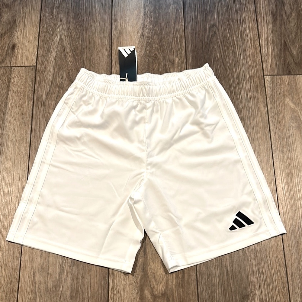 Adidas White Tastigo25 soccer shorts
